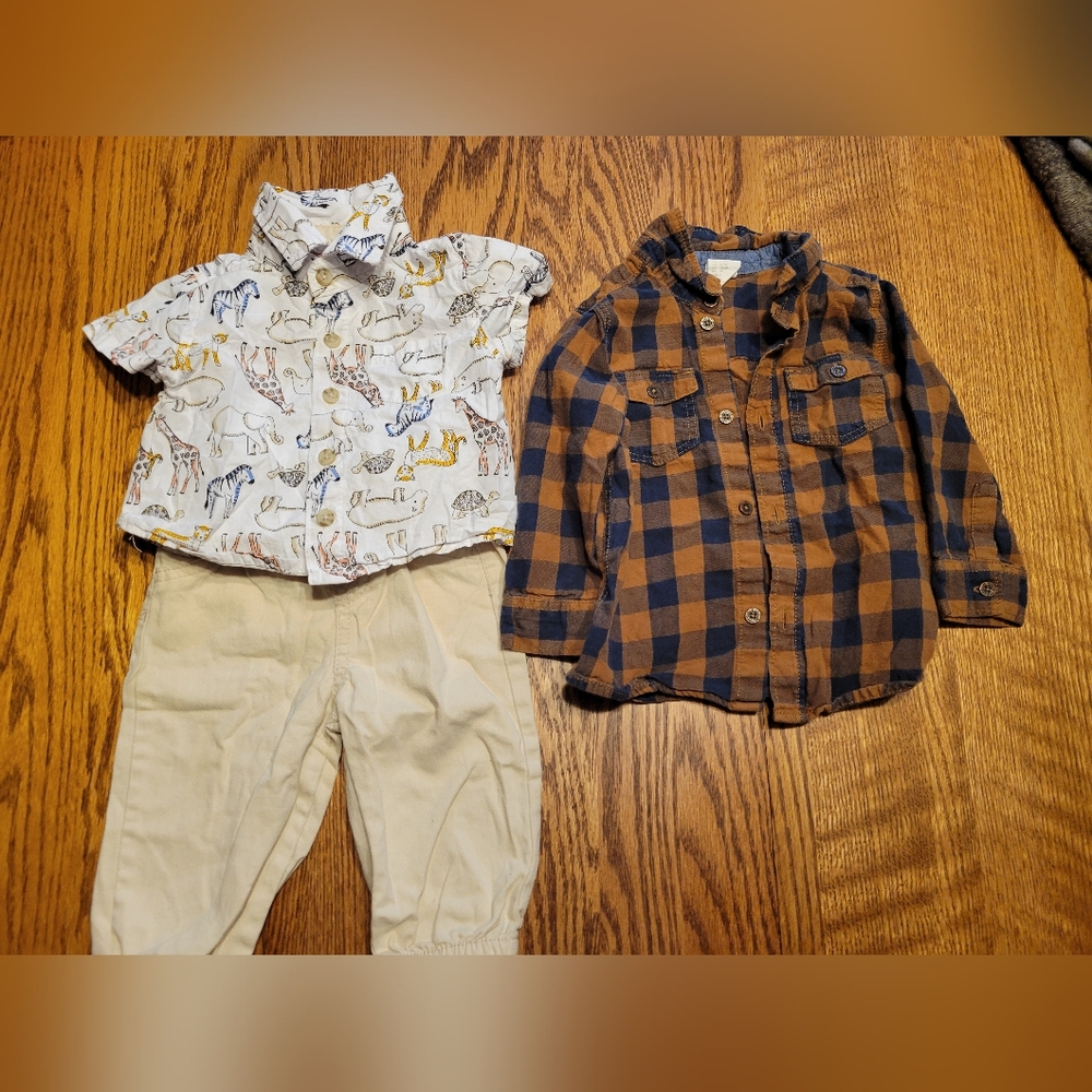 (4/$15) Dress shirt bundle, 6-9 month